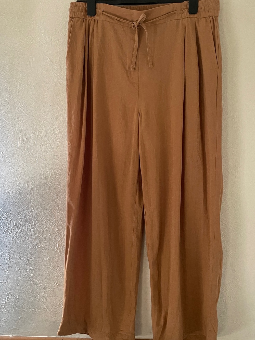 Anthropologie Maison d’Amélie Camel Brown Tencel Wide Leg Pants 14